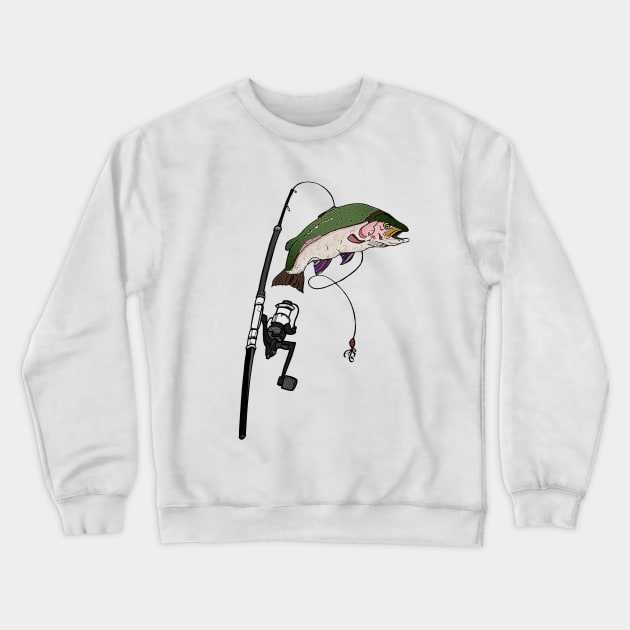 Carp Fishing Crewneck Sweatshirt by minniemorrisart